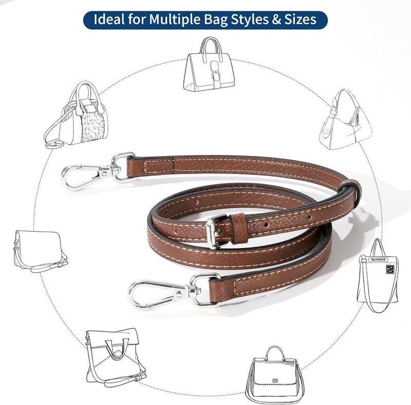 Hamdecro Store Leather Purse Strap, Purse Straps Replacement Crossbody Shoulder Straps for Bags, Adjustable Straps for Handbags - Image 5